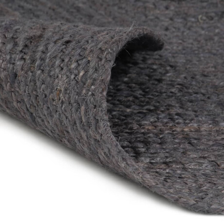 vidaXL Vloerkleed handgemaakt rond 210 cm jute donkergrijs afbeelding2 - 1