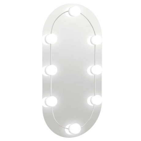 vidaXL Spiegel met LED-verlichting ovaal 60x30 cm glas afbeelding2 - 1