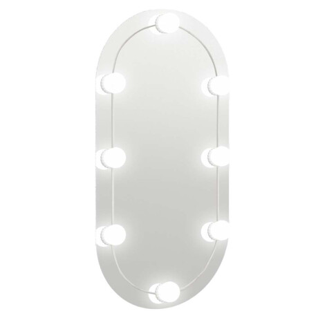 vidaXL Spiegel met LED-verlichting ovaal 80x40 cm glas afbeelding2 - 1