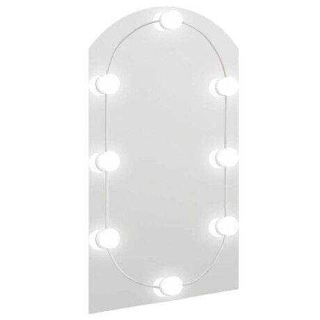 vidaXL Spiegel met LED-verlichting boog 70x40 cm glas afbeelding2 - 1