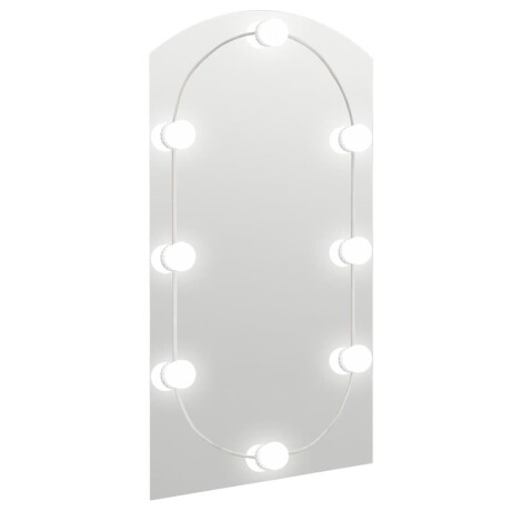 vidaXL Spiegel met LED-verlichting boog 90x45 cm glas afbeelding2 - 1