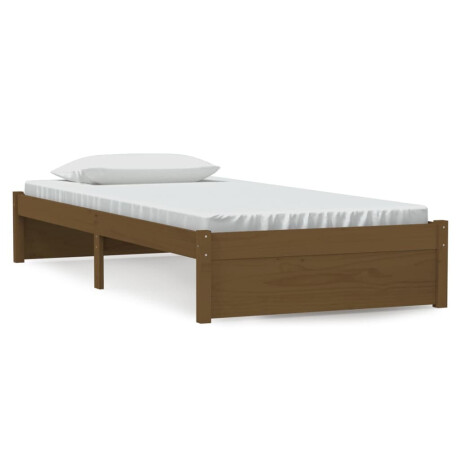 vidaXL Bedframe massief hout honingbruin 90x200 cm afbeelding2 - 1