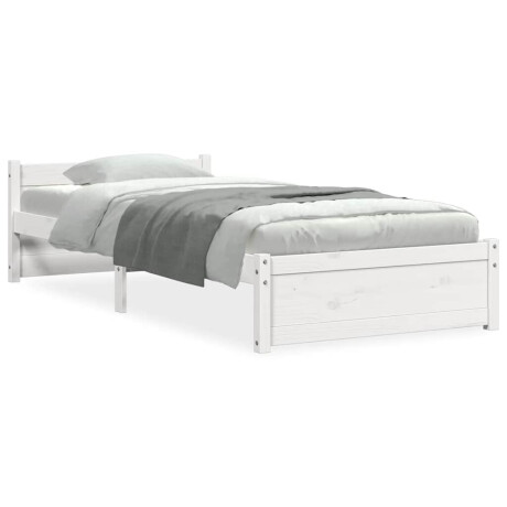 vidaXL Bedframe massief hout wit 100x200 cm afbeelding2 - 1
