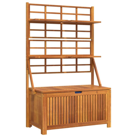 vidaXL Opbergbox met latwerk 99x50x160 cm massief acaciahout afbeelding2 - 1