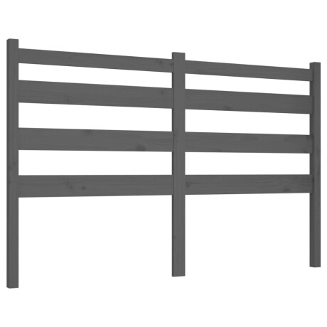 vidaXL Hoofdbord 146x4x100 cm massief grenenhout grijs afbeelding2 - 1