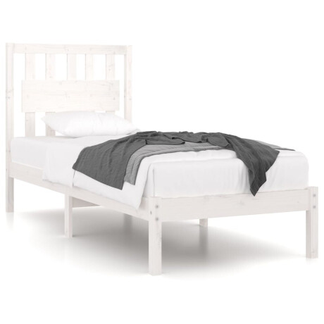 vidaXL Bedframe massief grenenhout wit 90x190 cm afbeelding2 - 1