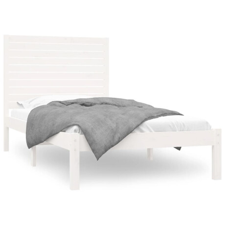 vidaXL Bedframe massief hout wit 90x200 cm afbeelding2 - 1