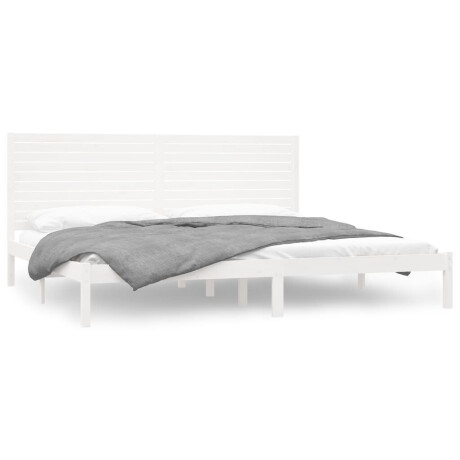 vidaXL Bedframe massief hout wit 200x200 cm afbeelding2 - 1