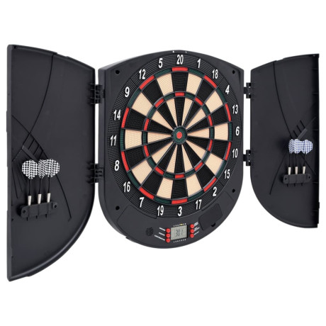 vidaXL Dartbord elektrisch met darts polypropeen zwart afbeelding2 - 1
