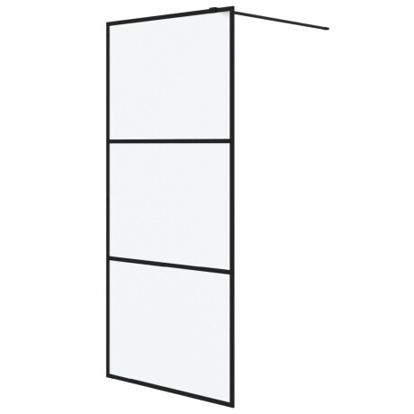 vidaXL Inloopdouchewand 90x195 cm mat ESG-glas zwart afbeelding2 - 1