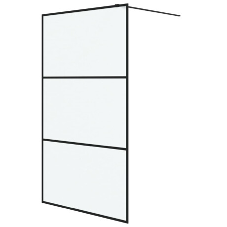 vidaXL Inloopdouchewand 115x195 cm mat ESG-glas zwart afbeelding2 - 1