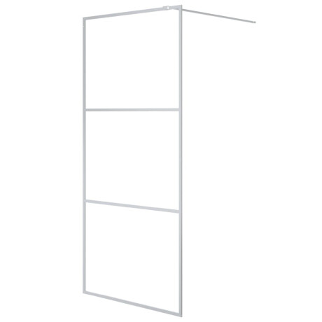vidaXL Inloopdouchewand 90x195 cm transparant ESG-glas zilverkleurig afbeelding2 - 1