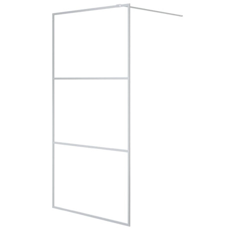 vidaXL Inloopdouchewand 100x195 cm transparant ESG-glas zilverkleurig afbeelding2 - 1