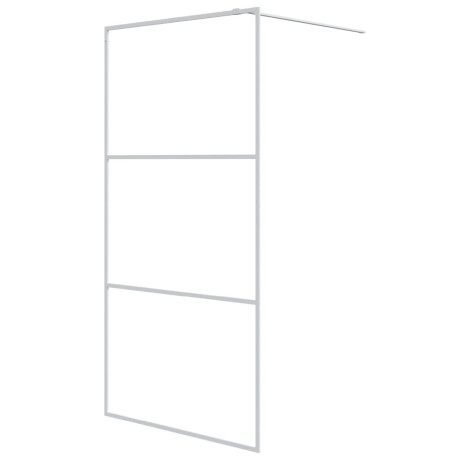 vidaXL Inloopdouchewand 100x195 cm transparant ESG-glas wit afbeelding2 - 1