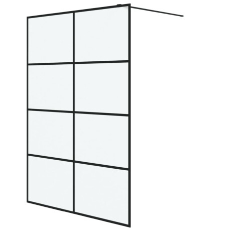 vidaXL Inloopdouchewand 140x195 cm mat ESG-glas zwart afbeelding2 - 1