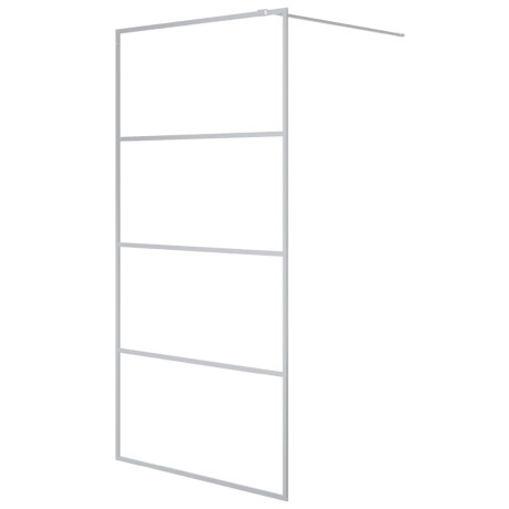 vidaXL Inloopdouchewand 100x195 cm transparant ESG-glas zilverkleurig afbeelding2 - 1
