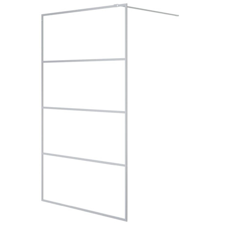 vidaXL Inloopdouchewand 115x195 cm transparant ESG-glas zilverkleurig afbeelding2 - 1