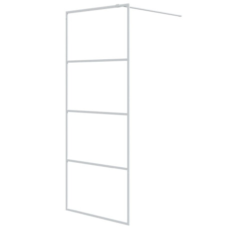 vidaXL Inloopdouchewand 80x195 cm transparant ESG-glas wit afbeelding2 - 1