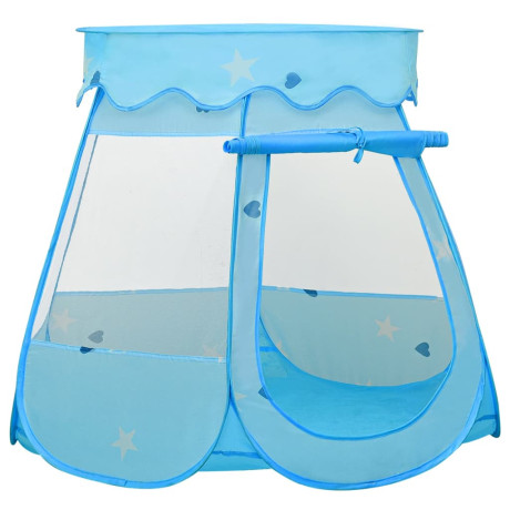 vidaXL Kinderspeeltent met 250 ballen 102x102x82 cm blauw afbeelding2 - 1