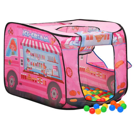 vidaXL Kinderspeeltent met 250 ballen 70x112x70 cm roze afbeelding2 - 1