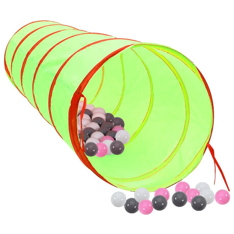 vidaXL Kinderspeeltunnel met 250 ballen 175 cm polyester groen afbeelding2 - 1