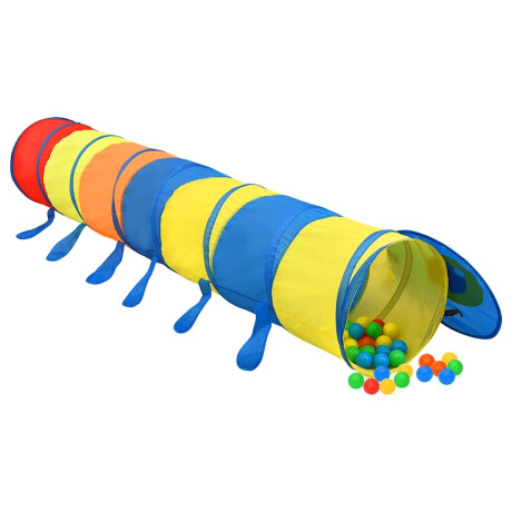 vidaXL Kinderspeeltunnel met 250 ballen 245 cm polyester meerkleurig afbeelding2 - 1