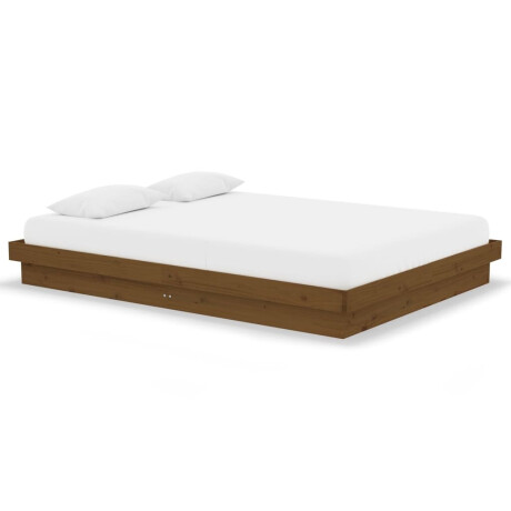 vidaXL Bedframe massief hout honingbruin 135x190 cm afbeelding2 - 1