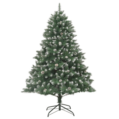 vidaXL Kunstkerstboom met standaard 210 cm PVC afbeelding2 - 1
