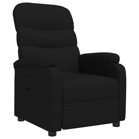 vidaXL Fauteuil verstelbaar stof zwart afbeelding2 - 1
