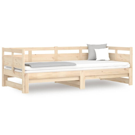 vidaXL Slaapbank uitschuifbaar massief grenenhout 2x(90x200) cm afbeelding2 - 1