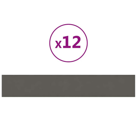 vidaXL Wandpanelen 12 st 1,62 m² 90x15 cm fluweel donkergrijs afbeelding2 - 1