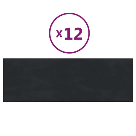 vidaXL Wandpanelen 12 st 3,24 m² 90x30 cm fluweel zwart afbeelding2 - 1