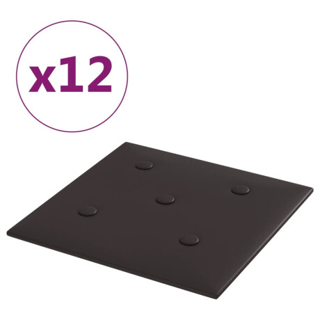 vidaXL Wandpanelen 12 st 1,08 m² 30x30 cm kunstleer zwart afbeelding2 - 1