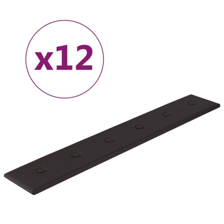 vidaXL Wandpanelen 12 st 1,62 m² 90x15 cm kunstleer zwart afbeelding2 - 1