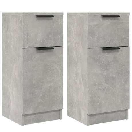 vidaXL Dressoirs 2 st 30x30x70 cm bewerkt hout betongrijs afbeelding2 - 1