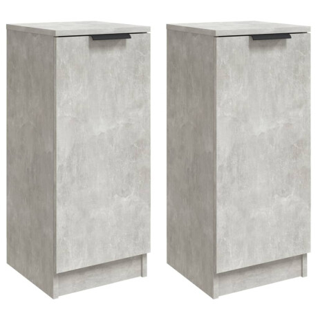 vidaXL Dressoirs 2 st 30x30x70 cm bewerkt hout betongrijs afbeelding2 - 1