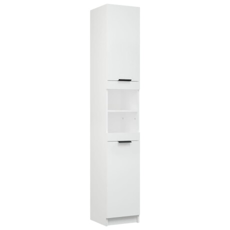 vidaXL Badkamerkast 32x34x188,5 cm bewerkt hout wit afbeelding2 - 1