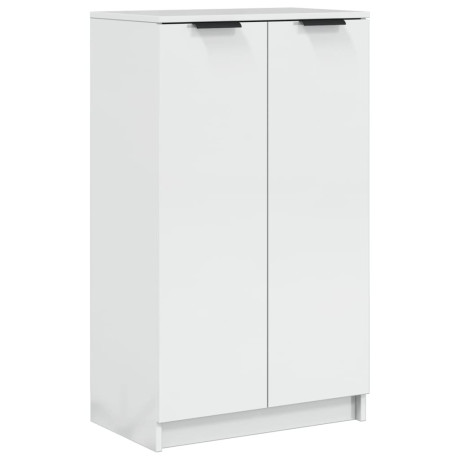 vidaXL Schoenenkast 59x35x100 cm bewerkt hout hoogglans wit afbeelding2 - 1