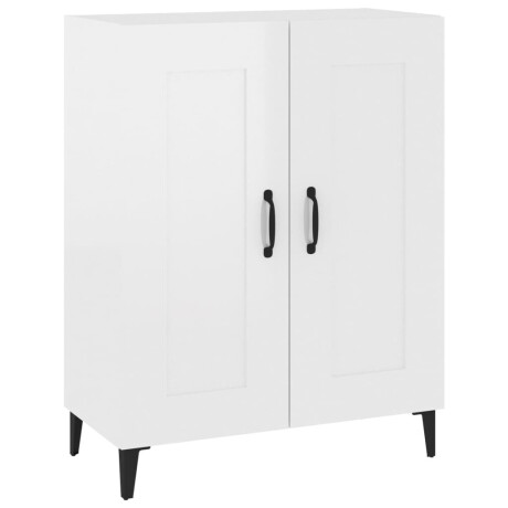 vidaXL Dressoir 69,5x34x90 cm bewerkt hout hoogglans wit afbeelding2 - 1