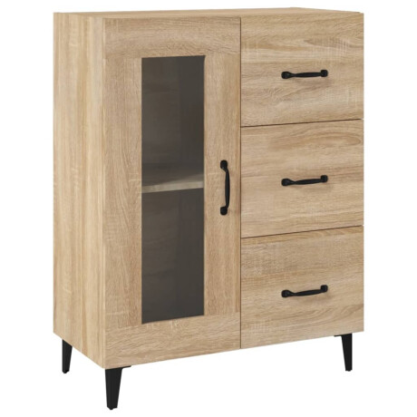 vidaXL Dressoir 69,5x34x90 cm bewerkt hout sonoma eikenkleurig afbeelding2 - 1