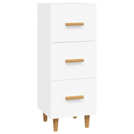 vidaXL Dressoir 34,5x34x90 cm bewerkt hout wit afbeelding2 - 1