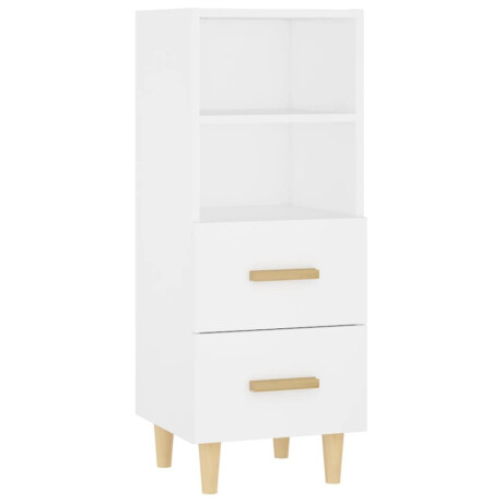 vidaXL Dressoir 34,5x34x90 cm bewerkt hout wit afbeelding2 - 1