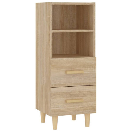 vidaXL Dressoir 34,5x34x90 cm bewerkt hout sonoma eikenkleurig afbeelding2 - 1
