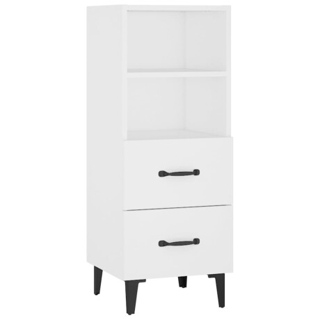 vidaXL Dressoir 34,5x34x90 cm bewerkt hout wit afbeelding2 - 1