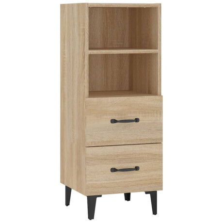vidaXL Dressoir 34,5x34x90 cm bewerkt hout sonoma eikenkleurig afbeelding2 - 1