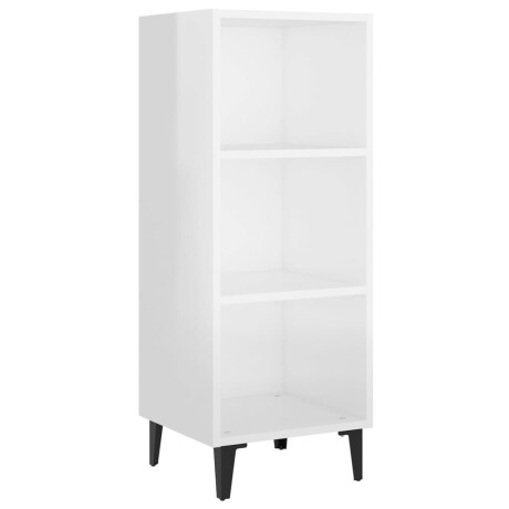 vidaXL Dressoir 34,5x32,5x90 cm bewerkt hout hoogglans wit afbeelding2 - 1