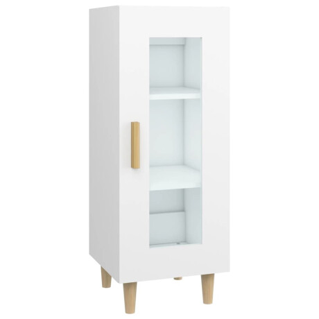 vidaXL Dressoir 34,5x34x90 cm bewerkt hout wit afbeelding2 - 1