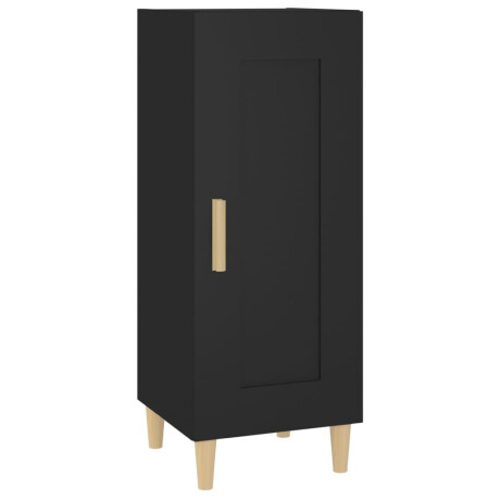 vidaXL Dressoir 34,5x34x90 cm bewerkt hout zwart afbeelding2 - 1