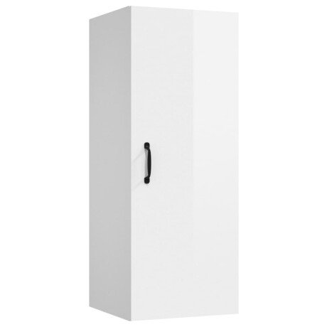 vidaXL Hangkast 34,5x34x90 cm bewerkt hout hoogglans wit afbeelding2 - 1