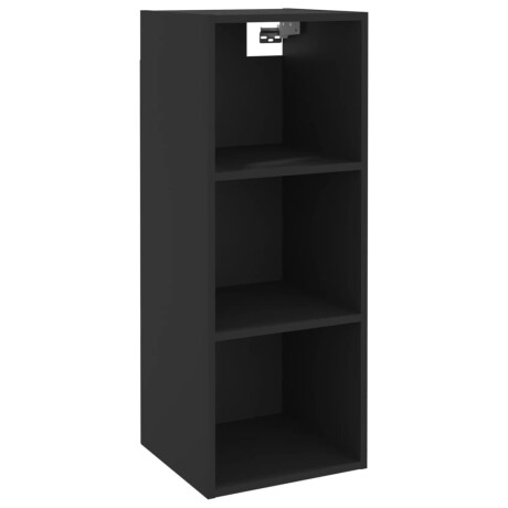 vidaXL Wandkast 34,5x32,5x90 cm bewerkt hout zwart afbeelding2 - 1